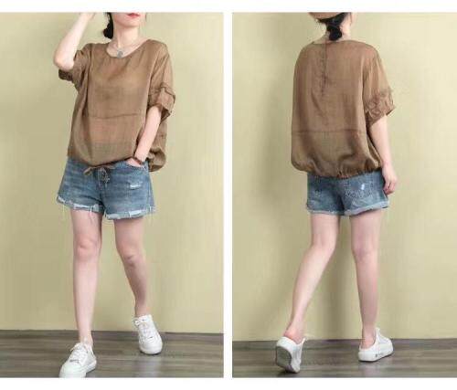 丝麻小衫，女装，依伊贝诺