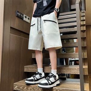 男士休闲裤夏季薄款宽松透气运动短裤凉感五分裤潮牌Q29119-特P25图片