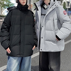 跑量大货中连帽鹅绒宽松休闲羽绒服保暖纯色加厚潮流上衣802p280，男装羽绒服，星座1602B（原101B-1）