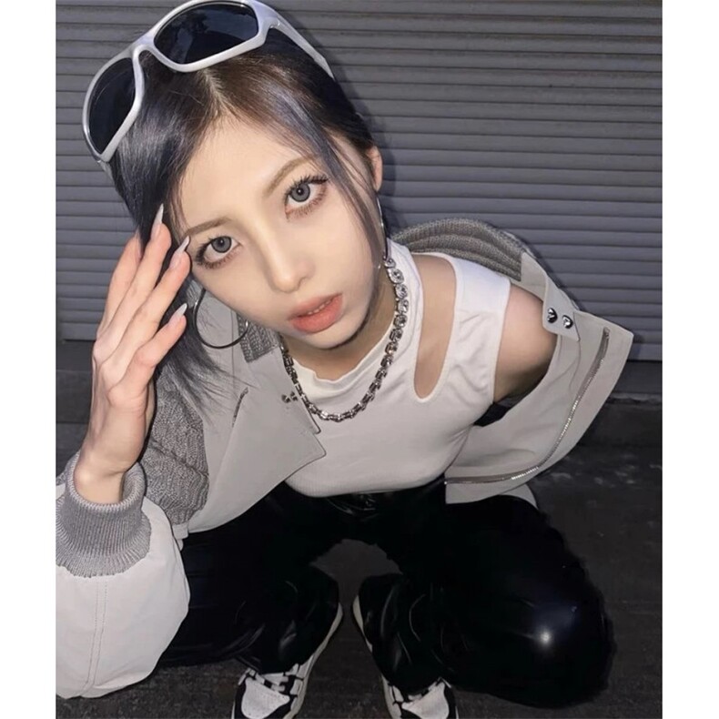 抖音品质新款中性外套毛线拼接1408-WT37-P70（网图）,女装短外套,四季星座1408（原星座1613）