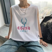 ！2023夏季新款男士百搭无袖T恤针织背心体恤学生坎肩X03P20，男装背心/马甲，电商B220