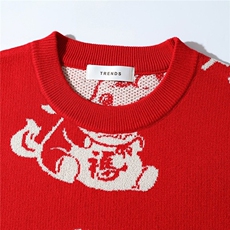 8877-P682025年秋冬季新款休闲毛衣男士时尚圆领长袖宽松针织衫，男装针织衫/毛衣，电商A113