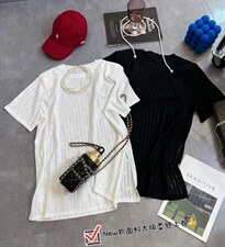 现货夏季新面料开叉垫肩短袖，其它，AT(2F)