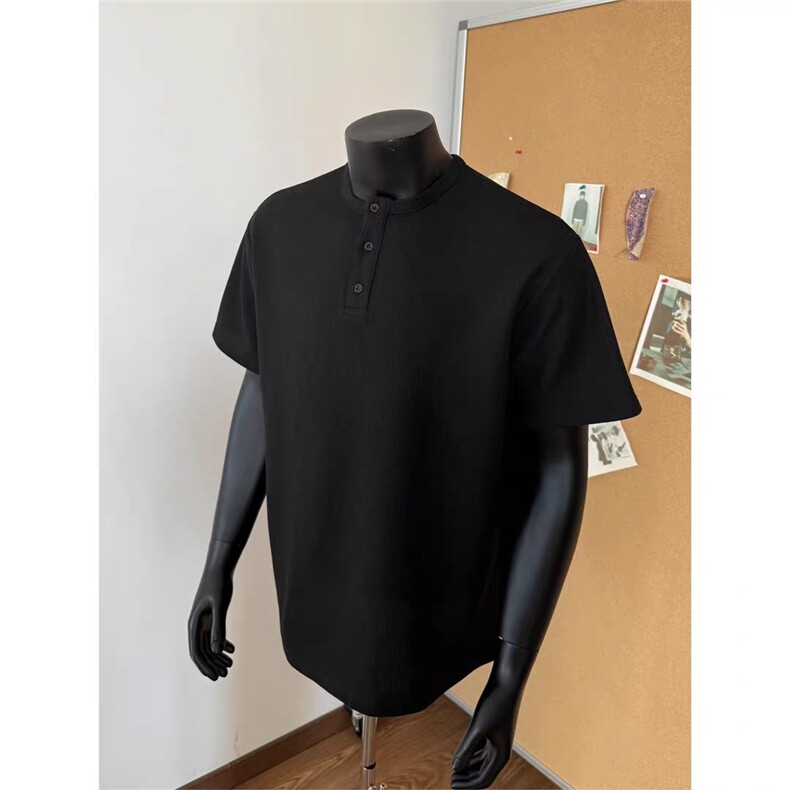 亨利领短袖T恤百搭宽松复古体恤衫休闲运动上衣310A-PL02-特批14，男装T恤，星座310A-4