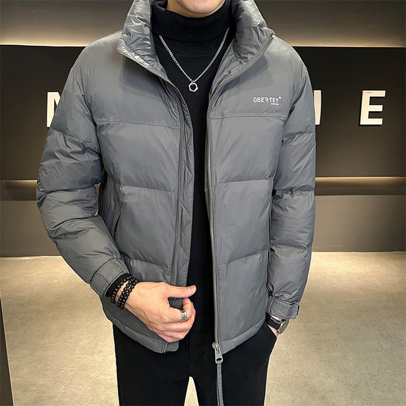 店主风男短款休闲立领羽绒服冬季纯色男士保暖外套YR8099-P135,男装羽绒服,电商A413