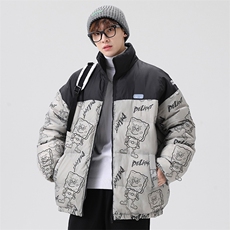 新标冬季新款潮加厚立领青年白鸭绒羽绒服情侣外套DB6590-P155，男装羽绒服，星座1210A