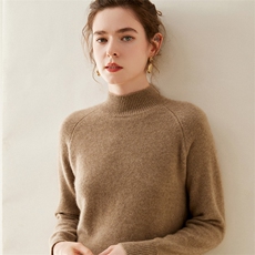 气质半高镂空山羊绒衫女纯色修身毛衣2025秋冬新款打底羊毛针织衫，女装羊绒衫，奥帆羊绒