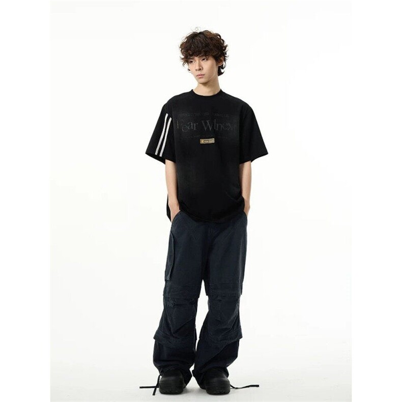 706-1-T033-P45现货夏季美式复古设计感小众短袖T恤痞帅半袖,男装T恤,星座706-1