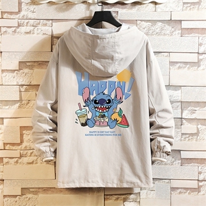 JK41077-P85 加棉款-P115 纯棉连帽夹克男士大码工装夹克男 砖墙图片
