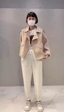 2022新款洋气扣扣设计羊毛双面呢大衣，其它，L·H·X