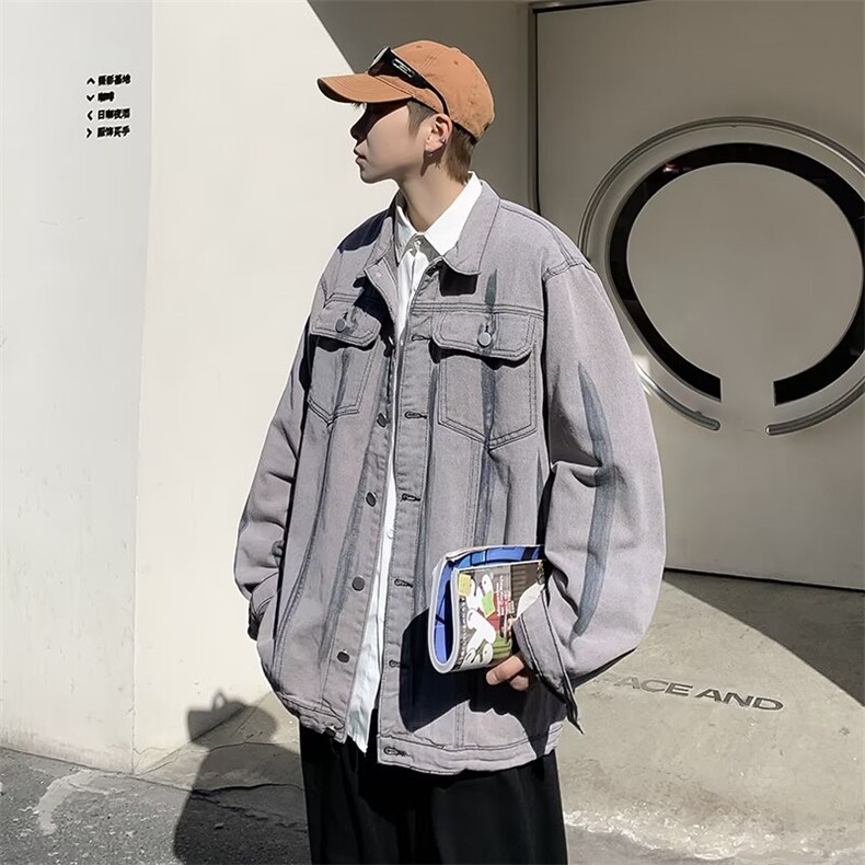 2024春季韩版潮流牛仔外套男港风ins潮牌宽松休闲夹克W6874-P67,男装夹克,星座512-2