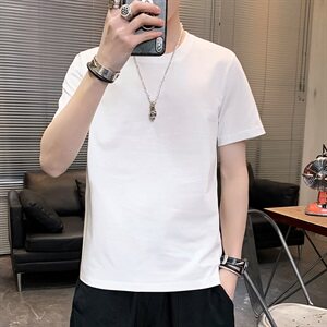 男士短袖t恤纯棉宽松圆领半袖夏季男装体恤衫潮牌上衣服T图片