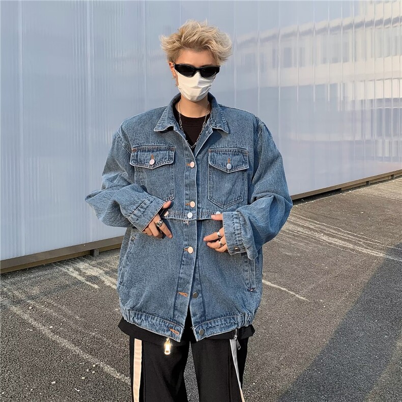 美式高街牛仔外套男韩版潮流可以拆卸帅冬季ins夹克JK8311-P70,男装工装外套,星座1109-3