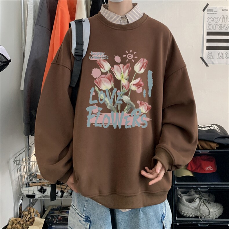 特P25控48秋冬新款男士圆领卫衣宽松休闲日常百搭上衣WQ2432,男装卫衣,电商B370