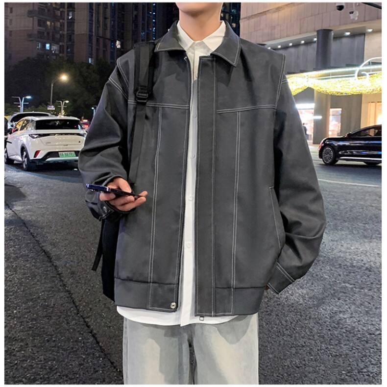 机动皮衣美式潮牌骑行服皮夹克外套光板二开A406 JK1232 特P83图片
