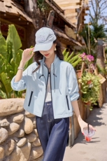 2026夏季新款女撞色防晒衣轻薄外套上衣，女装防晒衣，可可小西