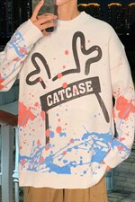 ！2023秋冬新款男士扎染毛衣潮牌中性针织衫线衣M311P65,男装针织衫/毛衣,电商B220