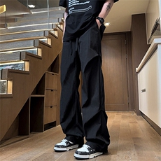 工装裤女2025夏季美式复古高腰直筒宽松阔腿速干运动休闲裤潮，男装休闲裤，电商A102