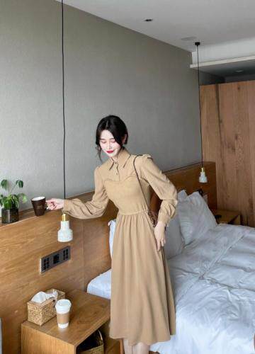 毛衣拼接连衣裙，女装针织衫/毛衣，阿爆