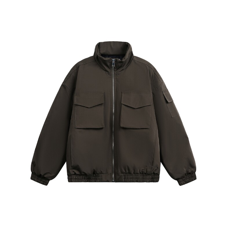 W85129 特P90 控158 工装立体口袋宽肩立领加厚棉衣棉服男图片