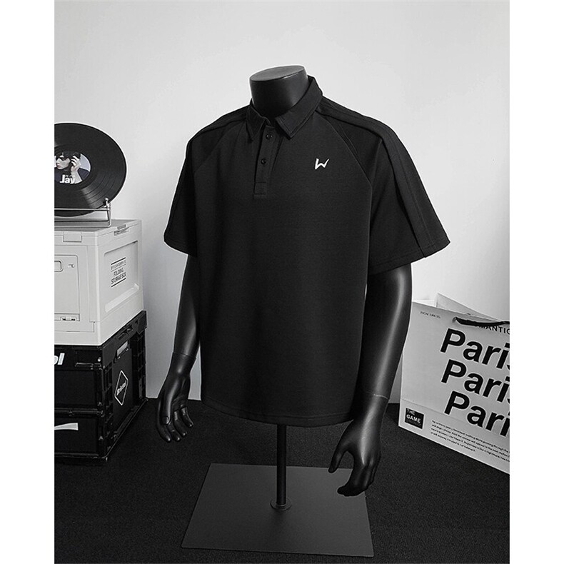 设计感夏季新款港风日系刺绣POLO领短袖T恤男XZ213-TX30-P35控68,男装T恤,星座213