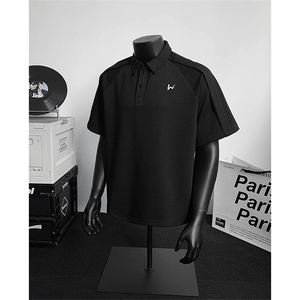 设计感夏季新款港风日系刺绣POLO领短袖T恤男 XZ213-TX30-P35控68图片
