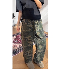 现货~重磅迷彩裤水洗宽松直筒休闲卫裤KZ9873特P48，男装休闲裤，星座908-1