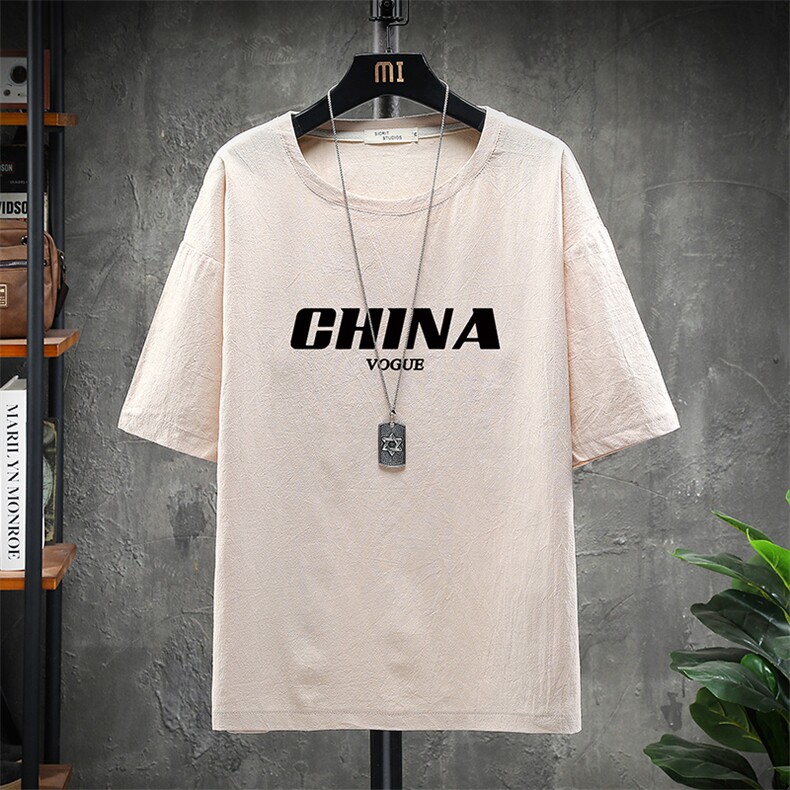 YT26001-P30亚短袖t恤男大码五分袖男宽松七分袖展架,男装T恤,电商A040A