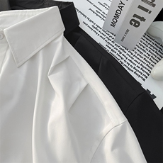 纯色休闲港风简约百搭舒适宽松韩版长袖衬衫男C2259-特价P30，男装衬衫，电商A007