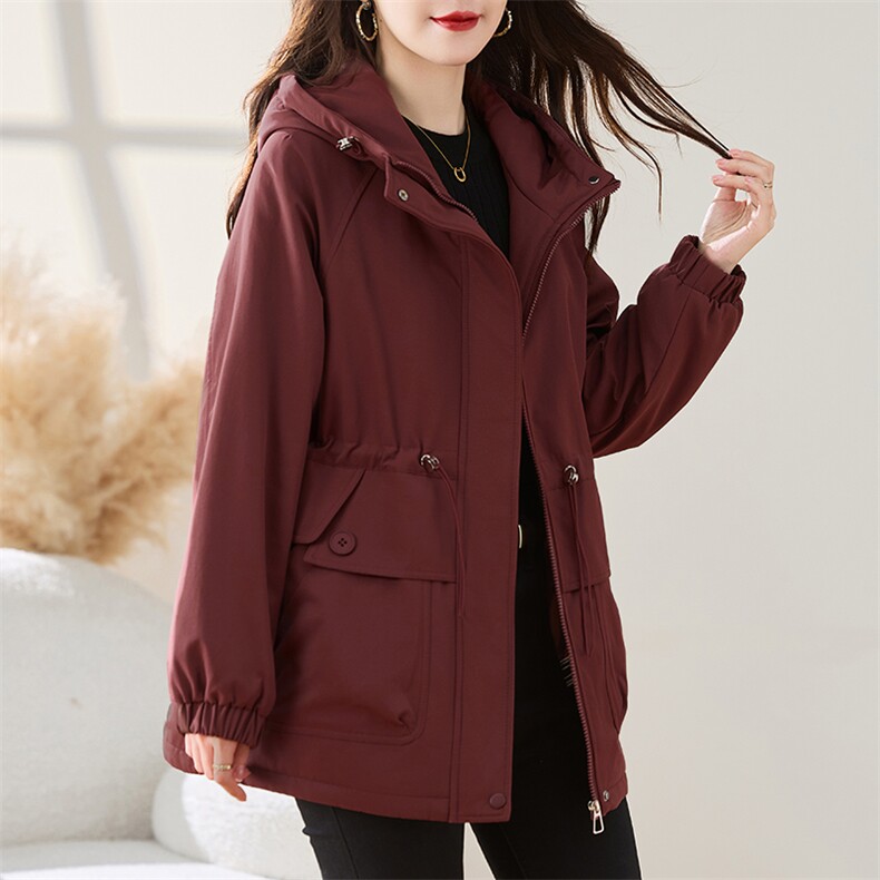 现货！2024冬季新款棉衣女安可拉红加绒棉服外套,女装棉衣/棉服,慕咨