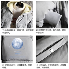加厚加绒连帽衣男大码服男面包服男MY16241-P100网格挂拍，男装棉衣，电商A040A