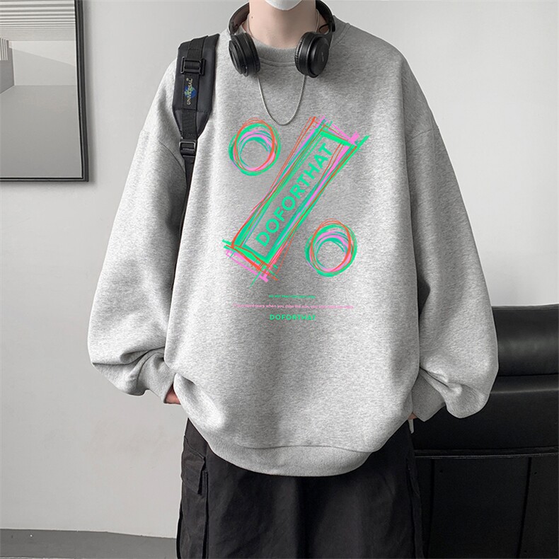 圆领卫衣男大码加厚加绒长袖t恤男S6171-P28加绒款-P33,男装卫衣,电商A040