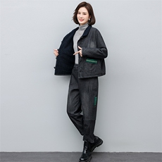时尚优雅女装套装气质修身显瘦两件套高品质羊毛材质，女装套装/套裙，叶笙衣