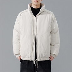 现货冬季美式休闲加厚雪山外套夹克立领纯色三防户外工装棉服，男装夹克，电商A443