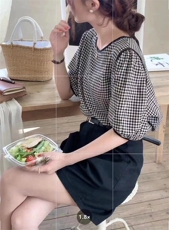 韩版格子上衣，其它，依多坊