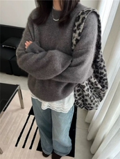 打底衫女2024新款内搭显瘦软糯百搭纯色针织衫，女装羊毛衫，圣旺供货