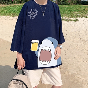 Q11137-P30 春夏季七分袖t恤男大码五分袖男短袖中袖图片