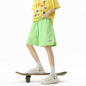 05夏季美式高街hipho格子肌理速干运动五分短裤XZ211-1-K2529-P40图片