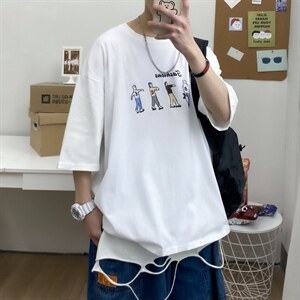 夏季港风短袖t恤男印花打底衫男A210-A8315-P25 控38图片