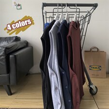 加厚中性毛线马甲无袖背心休闲开衩情侣针织衫上衣外套H204/P50，男装背心/马甲，钱塘713