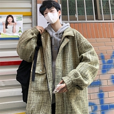 小香风外套男呢子大衣休闲轻熟风夹克秋冬装上衣J1062P95，男装夹克，电商A157