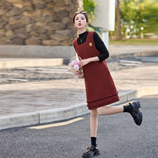 现货！韩系高级感马甲+针织打底衫套装女2026春装新款两件套裙，女装套装/套裙，魅影