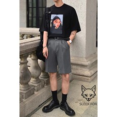 夏季男士西装短裤宽松休闲五分垂感百搭DN01-P42，男装牛仔裤，星座208-5