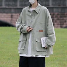 春装纯棉衬衫工装长袖衬衣男C30745，男装衬衫，电商C323