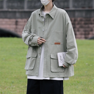 春装纯棉衬衫工装长袖衬衣男 C30745图片