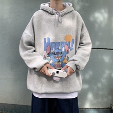 WY2077-P40纯棉连帽卫衣男大码运动帽衫宽松薄外套男，男装卫衣，电商A040