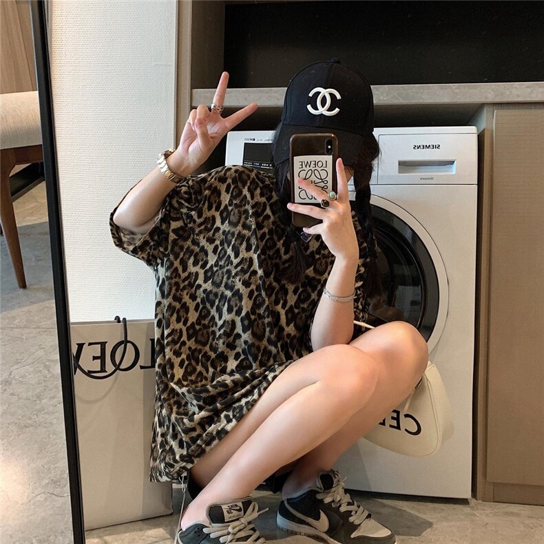 豹纹t，女装，XTZ style