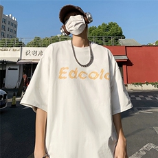 夏季新款纯棉重磅字母印花短袖T恤大码XZ604-DT214-P35控48，男装T恤，星座604