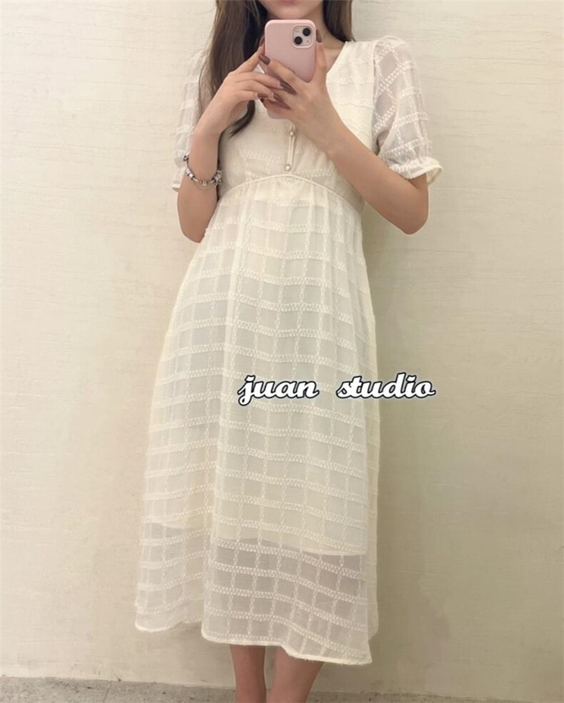 显瘦显白连衣裙，女装连衣裙，JUAN