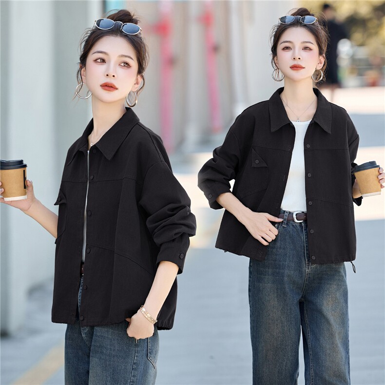 现货！小个子短外套女2025年秋季韩版宽松时尚高品质短款风衣,女装风衣,琦鑫阁（原依鑫阁）